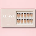 Black French Press-On Nails