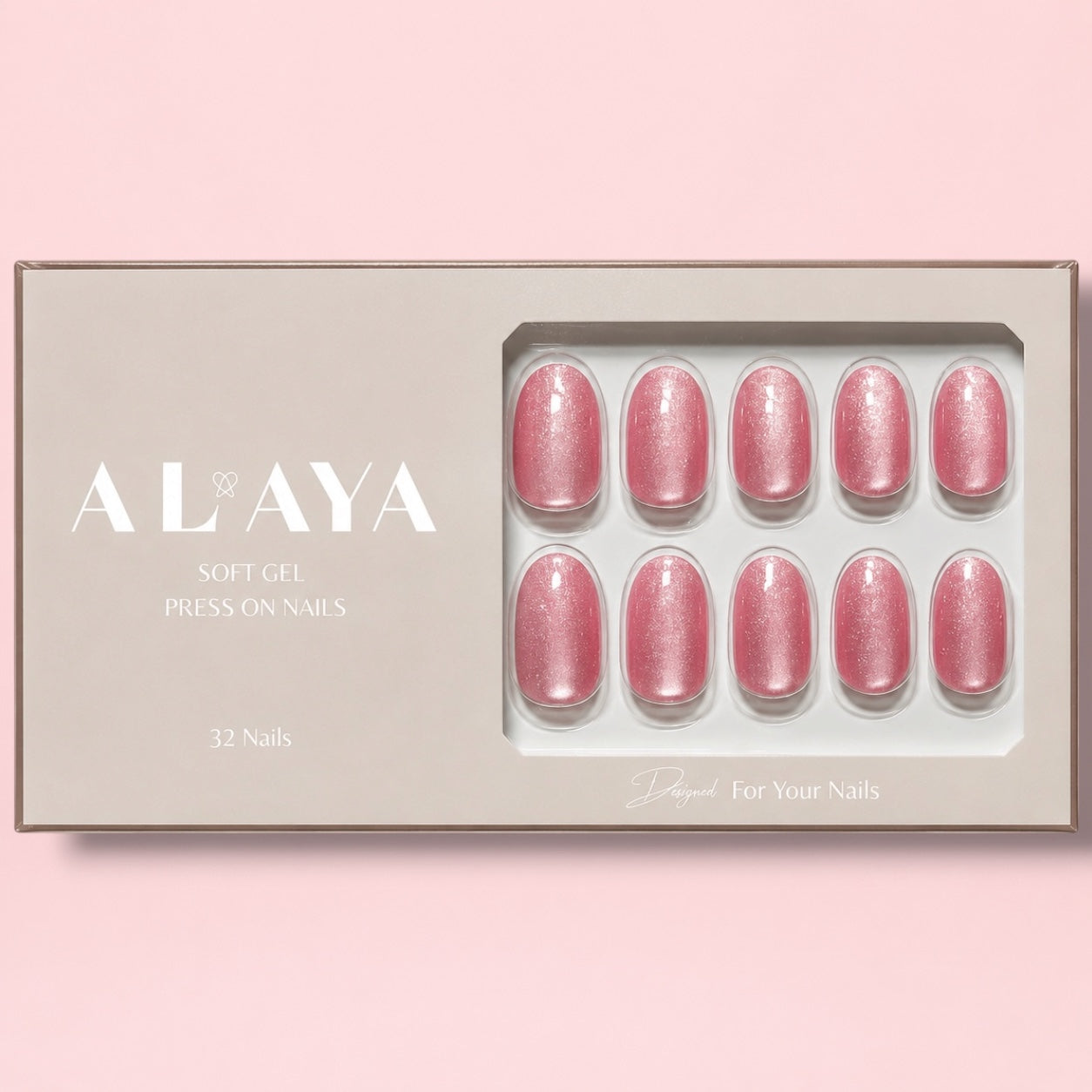 Pearl Pink Press-On Nails