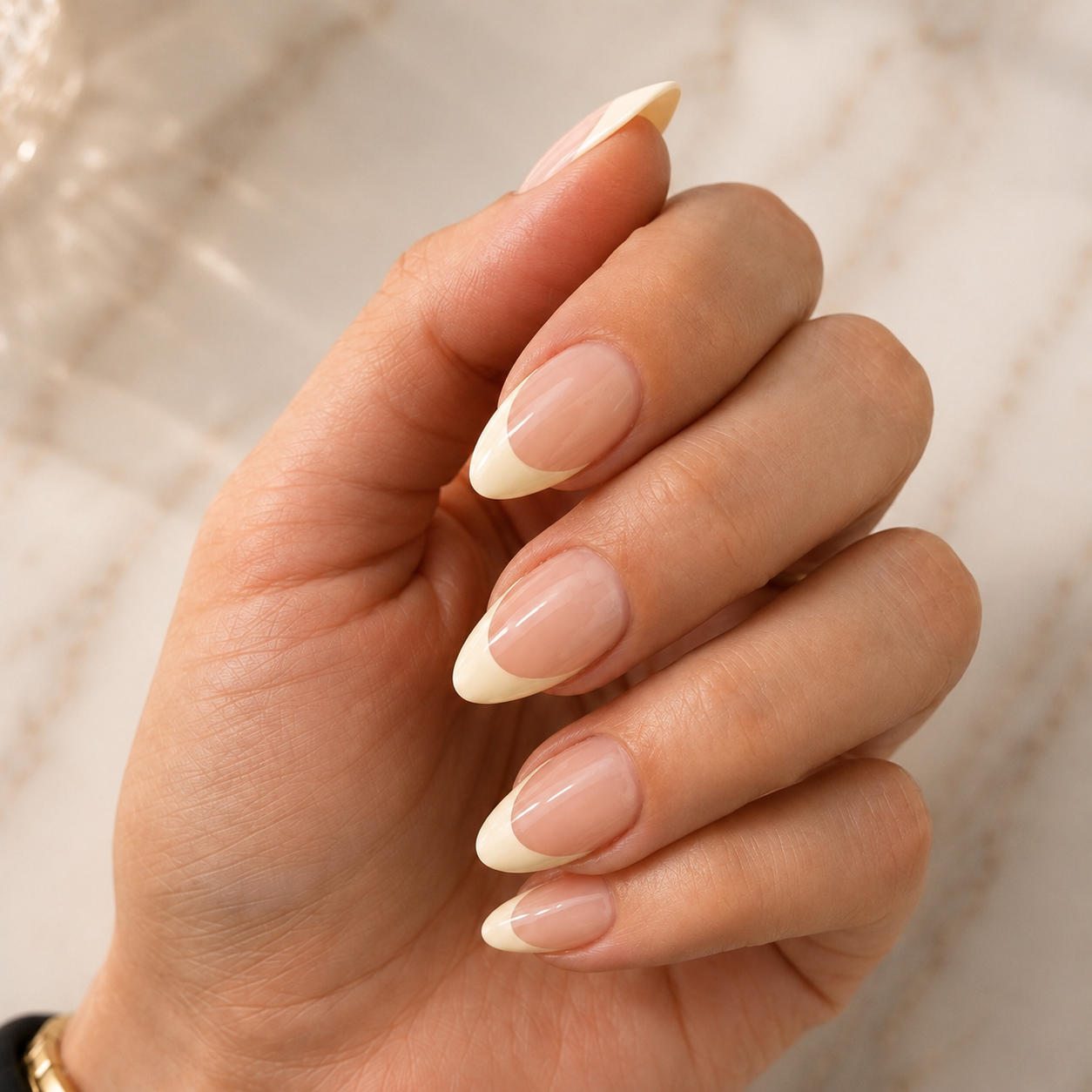 Yellow French Press-On Nails