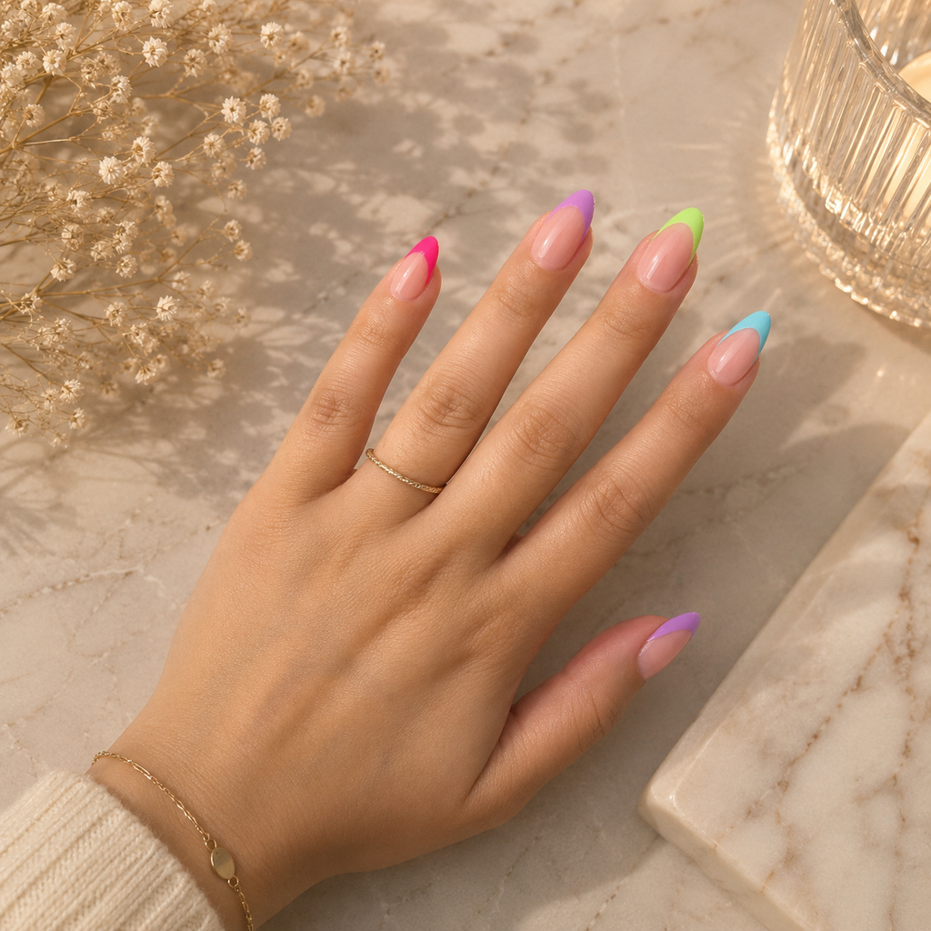Color French Press-On Nails