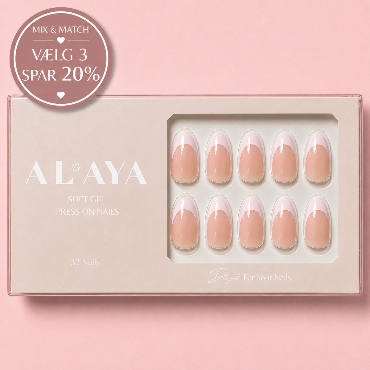 Soft Pink French Press On Nails