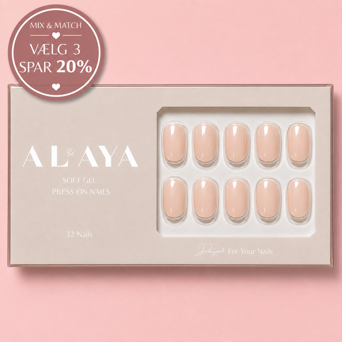 Milky Pink Press On Nails